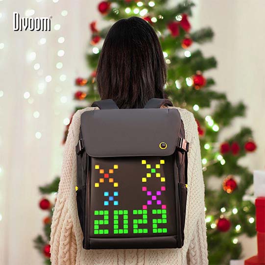 DIVOOM Pixoo M Backpack Waterproof School Backpack Laptop Bag