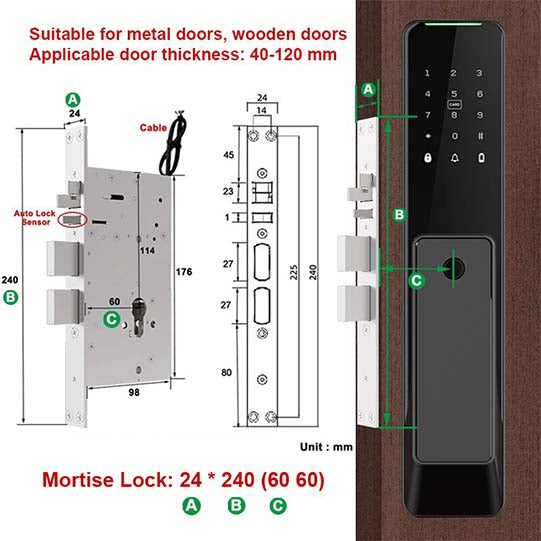 KEYPLUS KX2 Electronic Smart Door Lock With Biometric Fingerprint