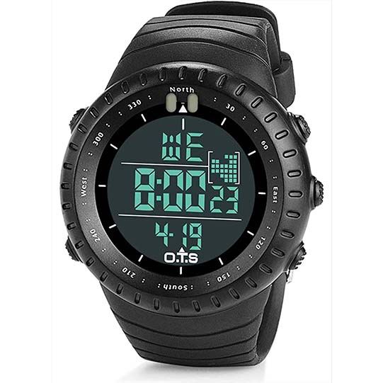 Men's Digital Sports Watch Outdoor Waterproof Tactical Watch with LED Backlight