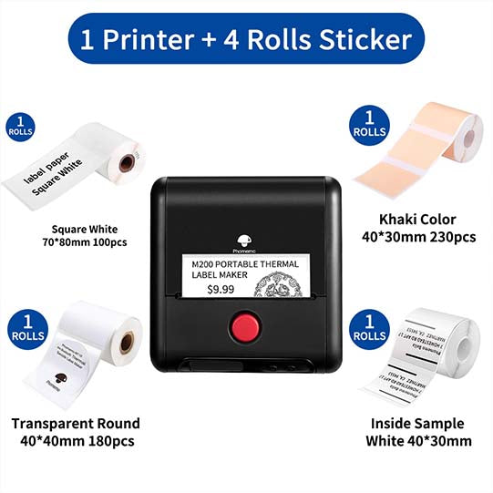 Phomemo Big Label Maker Machine M200 Thermal Printer