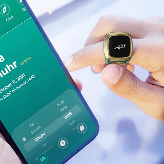 iQibla Smart Tasbih Zikr Ring and Prayer Timing Reminder
