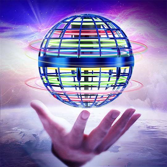 Magic Flying Orb Ball Toy With Lights Cool Stuff Gadgets Toy For Boys And Girls Hover Mini Drones For Kids Fidget Flying Spinner
