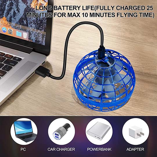 Magic Flying Orb Ball Toy With Lights Cool Stuff Gadgets Toy For Boys And Girls Hover Mini Drones For Kids Fidget Flying Spinner