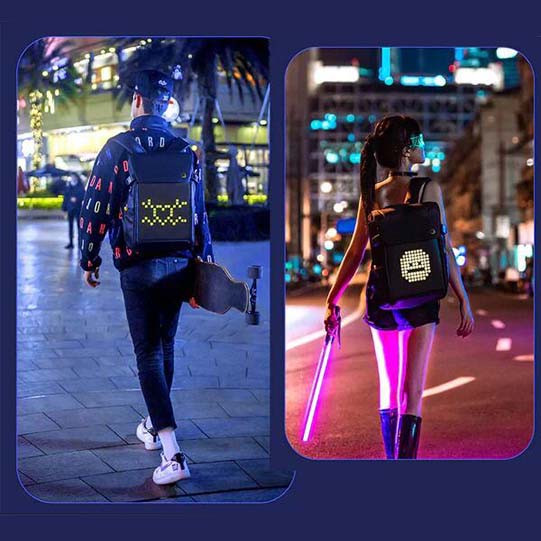 DIVOOM Pixoo M Backpack Waterproof School Backpack Laptop Bag