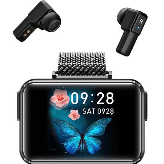 T91 Smart Bracelet 2 in 1 Smart Watch TWS Wireless Bluetooth Headset 1.4 Inch IPS Screen