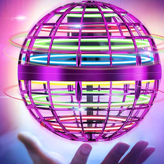 Magic Flying Orb Ball Toy With Lights Cool Stuff Gadgets Toy For Boys And Girls Hover Mini Drones For Kids Fidget Flying Spinner