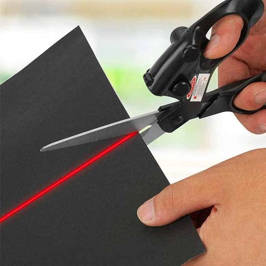 Laser Guided Fabric Scissors Trimmer Sewing Cut Straight Fast Paper Craft For Home