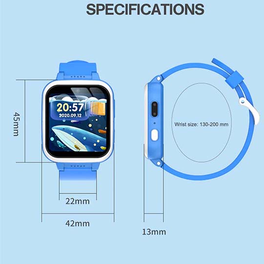 Kids Educational Gaming Phone Smartwatch Entertainment Music Function Calculator Pedometer Photo Custom Dial