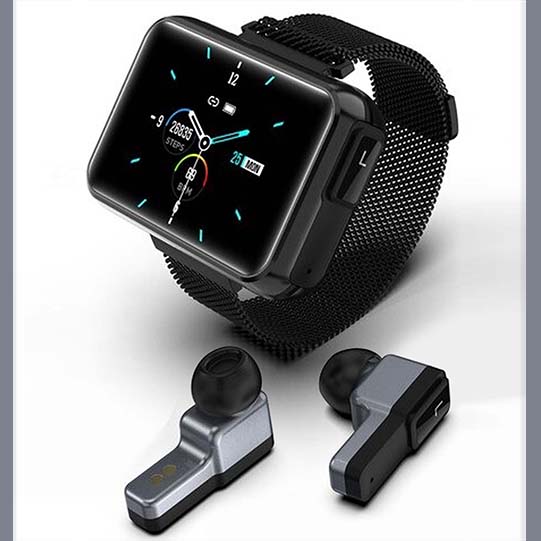 T91 Smart Bracelet 2 in 1 Smart Watch TWS Wireless Bluetooth Headset 1.4 Inch IPS Screen