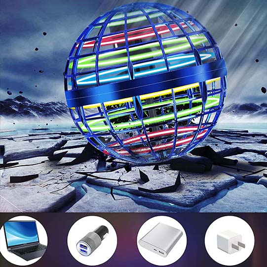 Magic Flying Orb Ball Toy With Lights Cool Stuff Gadgets Toy For Boys And Girls Hover Mini Drones For Kids Fidget Flying Spinner