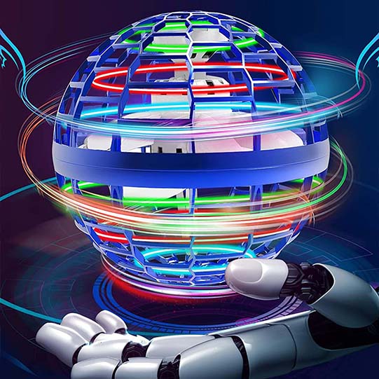 Magic Flying Orb Ball Toy With Lights Cool Stuff Gadgets Toy For Boys And Girls Hover Mini Drones For Kids Fidget Flying Spinner