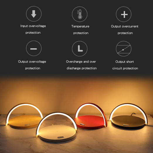 Fast Qi Wireless Charger Table Lamp