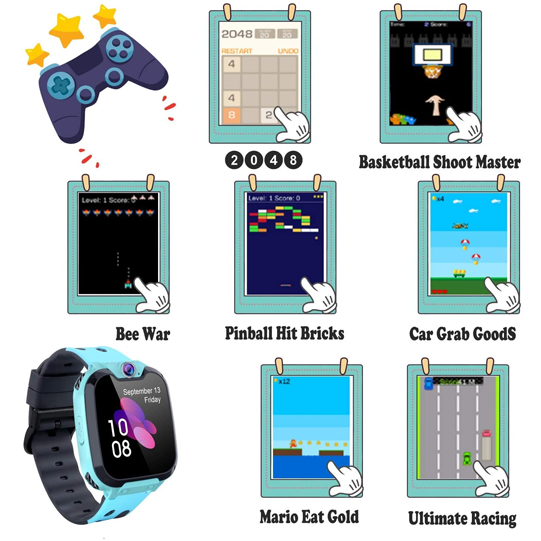 D41 Kids Phone Smartwatch with Games & MP3 Player
