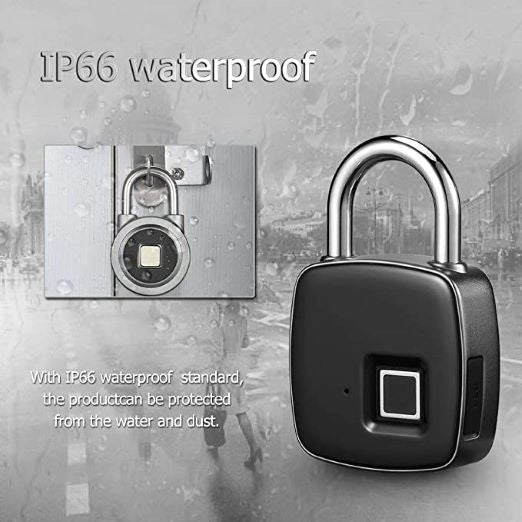 Rechargeable Smart Keyless Fingerprint Padlock