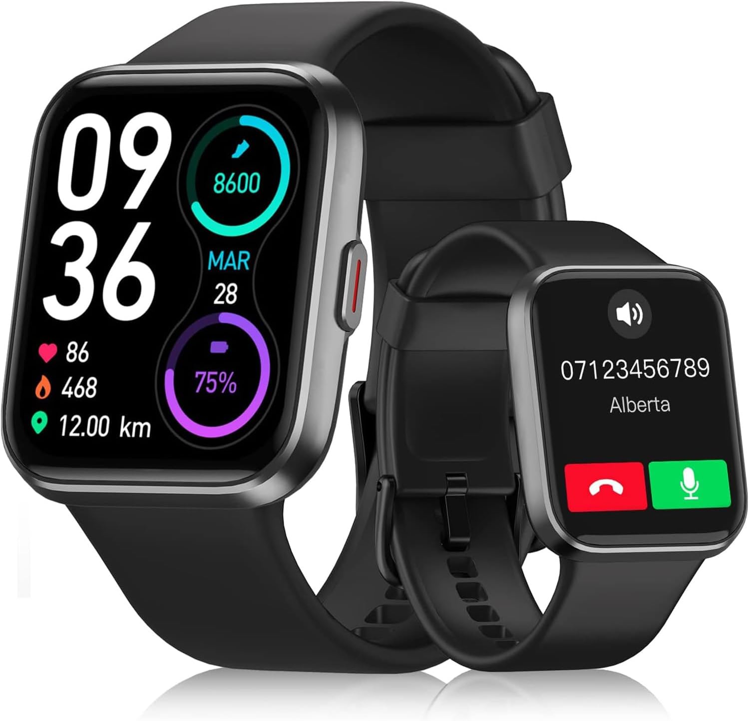 Alexa Smartwatch ID208BT with Call Functionality 1.8