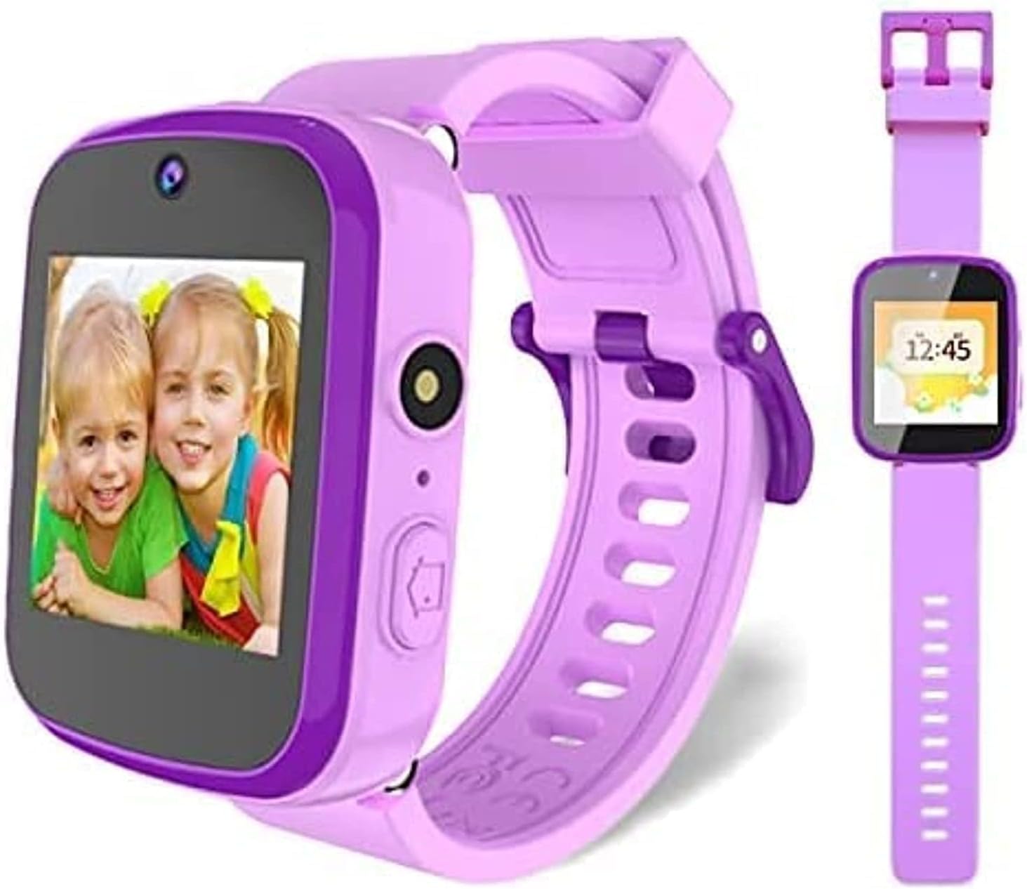 Kids Touchscreen Smartwatch with Cameras - Music Player, Educational Toy Pedometer Ideal Toddler Gifts for 3-10-Year-Olds - Birthday Present for 6-8-Year-Old (Purple)