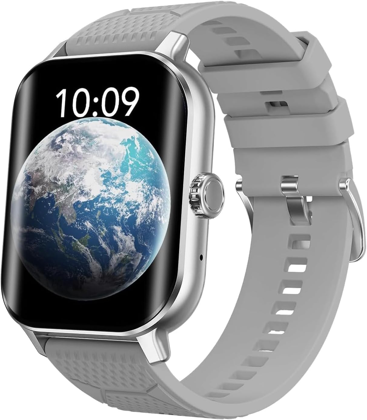 Big Touch Screen Smartwatch for Men and Women Health Fitness Tracker with Sleep Monitor Blood Pressure Pedometer Compatible with iOS and Android Phones (Gray)