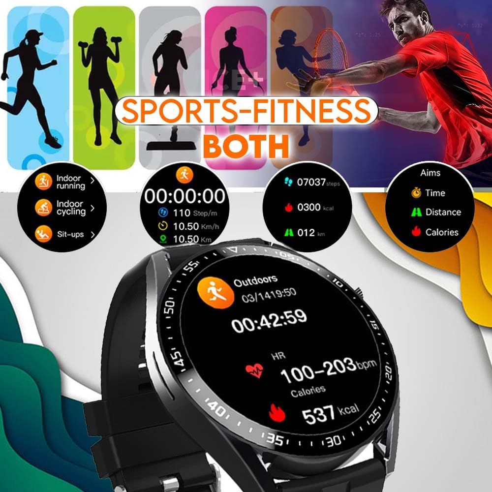 Smart Watch With Always on Display Voice Assistant NFC GPS Fitness Tracker Inteligent Bracelet Sports Smartwatch Bussiness Card QR Code and Lock System HW23 Pro EC33 AMAX PRO 3 (Silver Green))