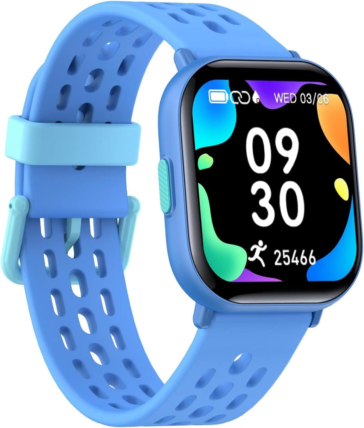 Kids Smartwatch for Boys and Girls IP68 Waterproof Children's Fitness Activity Tracker Watch Heart Rate Sleep Monitor 8 Sports Modes Pedometer Alarm Clock Gifts Teenagers Smart Watch (Blue)