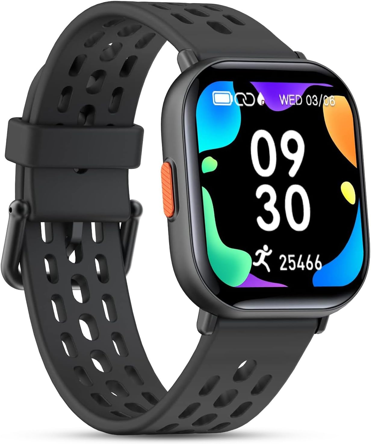 Kids Smartwatch for Boys and Girls IP68 Waterproof Children's Fitness Activity Tracker Watch Heart Rate Sleep Monitor 8 Sports Modes Pedometer Alarm Clock Gifts Teenagers Smart Watch (Black)