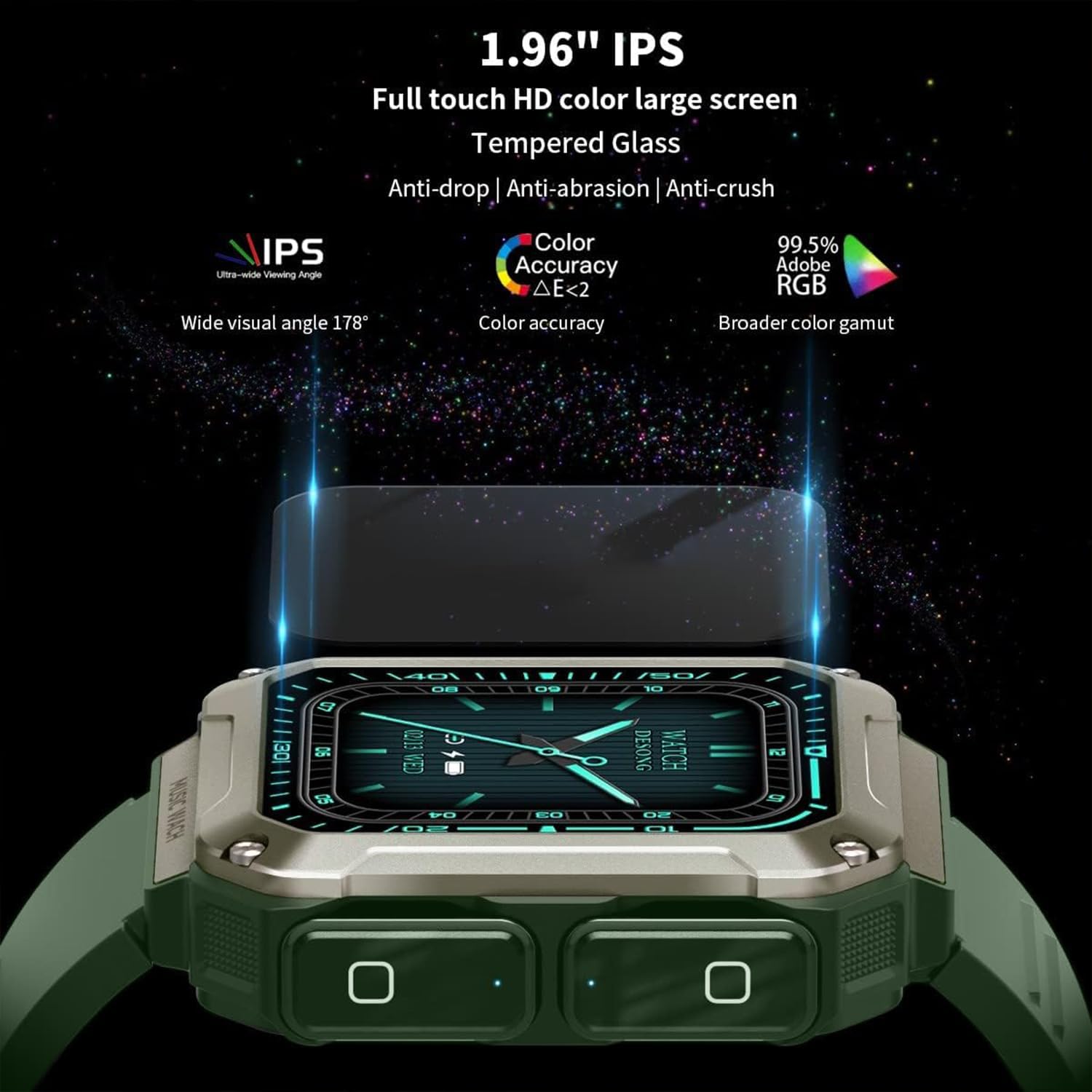3-in-1 T93 Smart Watch with 1.96