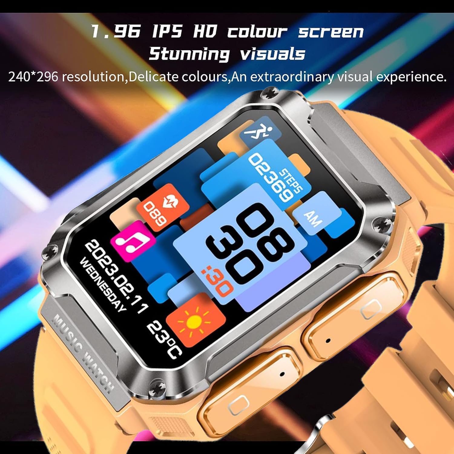 3-in-1 T93 Smart Watch with 1.96