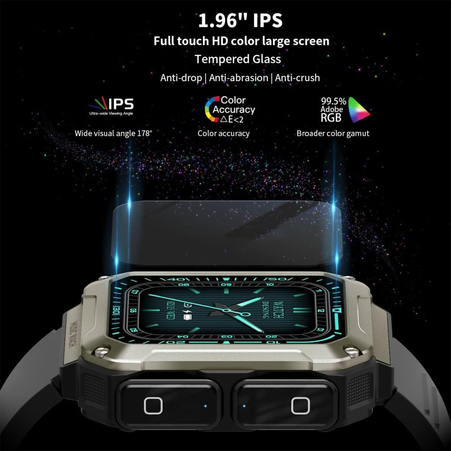 3-in-1 T93 Smart Watch with 1.96