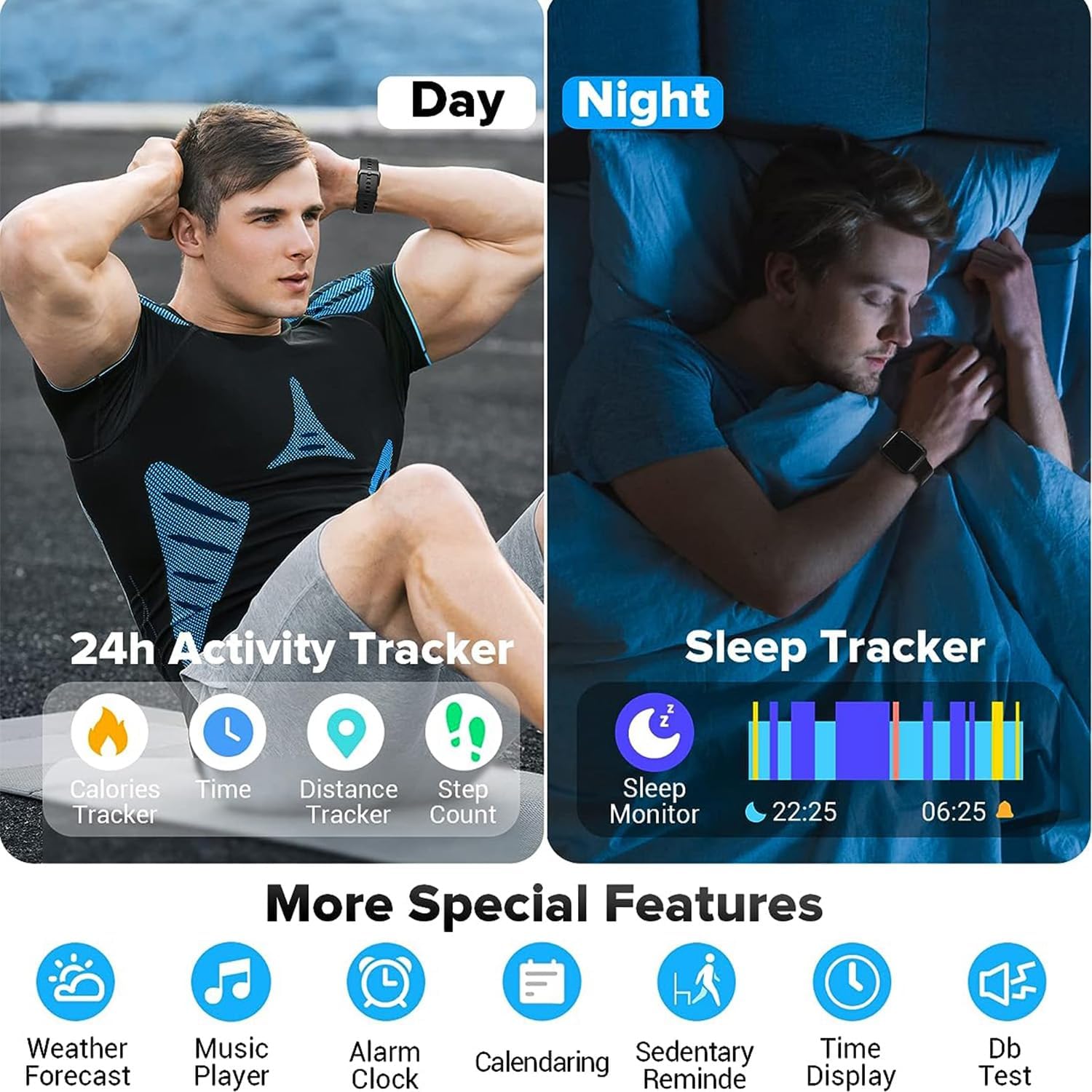 Alexa Smartwatch ID208BT with Call Functionality 1.8