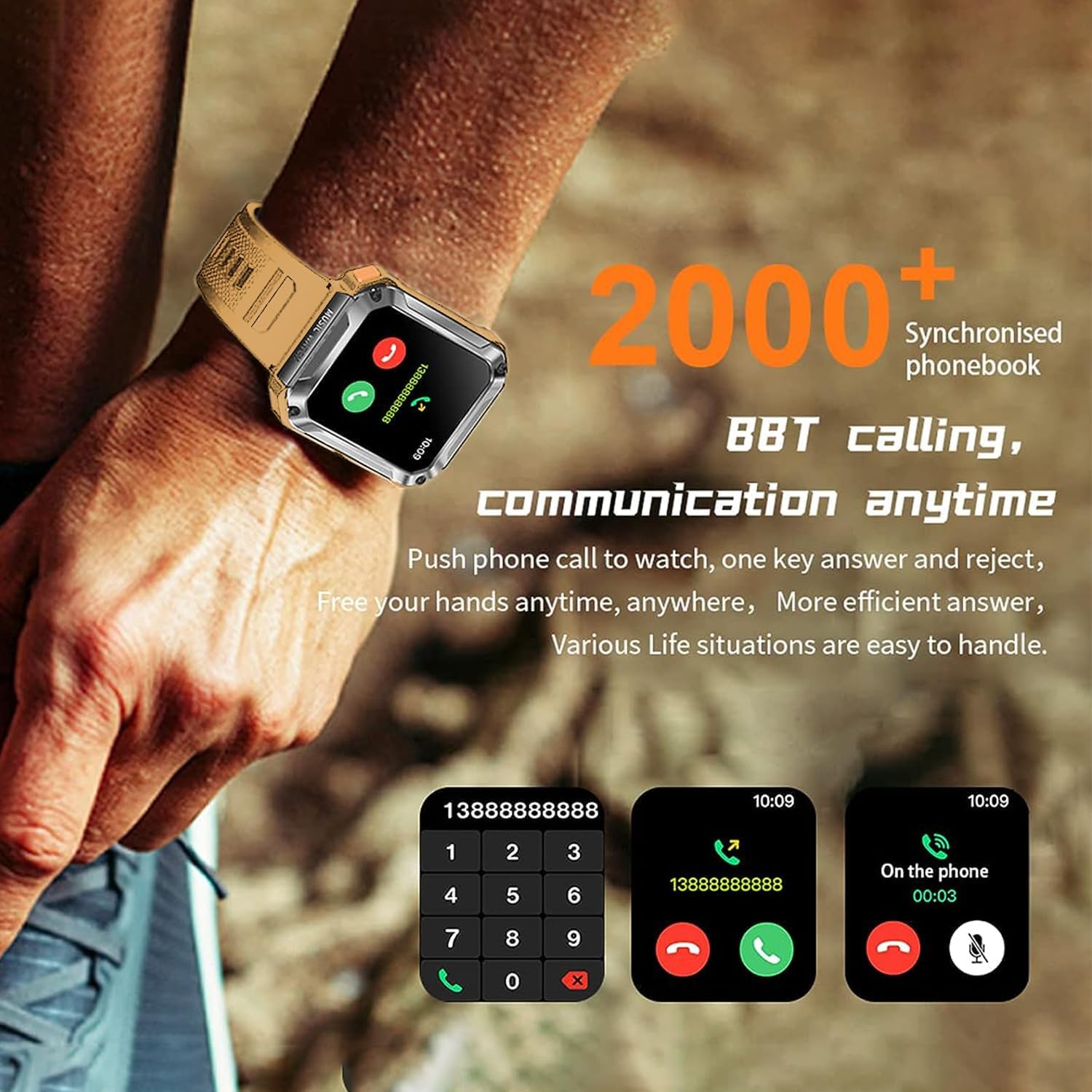 3-in-1 T93 Smart Watch with 1.96