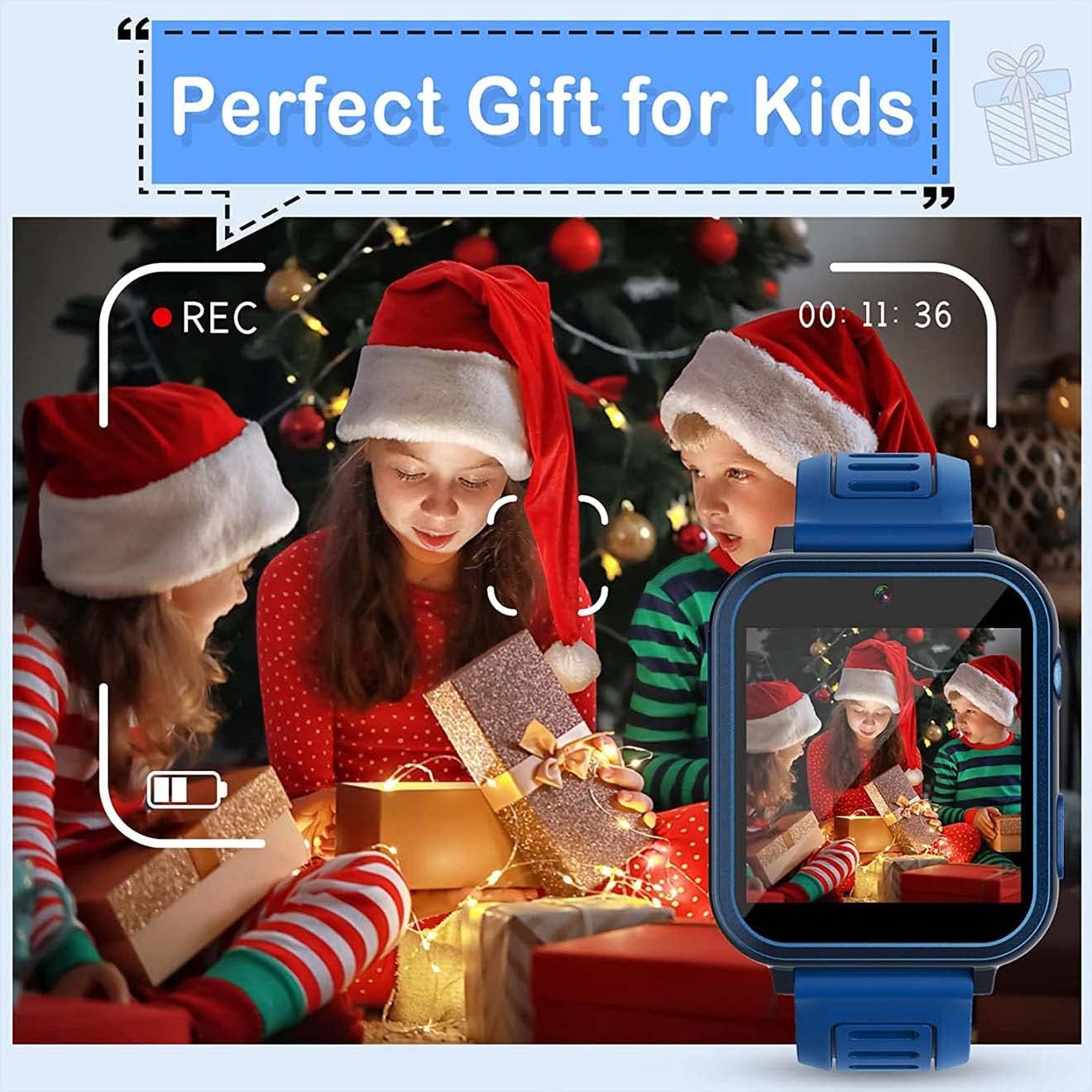 Kids Smart Watch, Toddler Watch Toys for 3-12 Ages Year Old, Smartwatches with 24 Learning Games Video Camera Pedometer Music Alarm Flashlight, Birthday Gift Boys Girls Kids, Educational