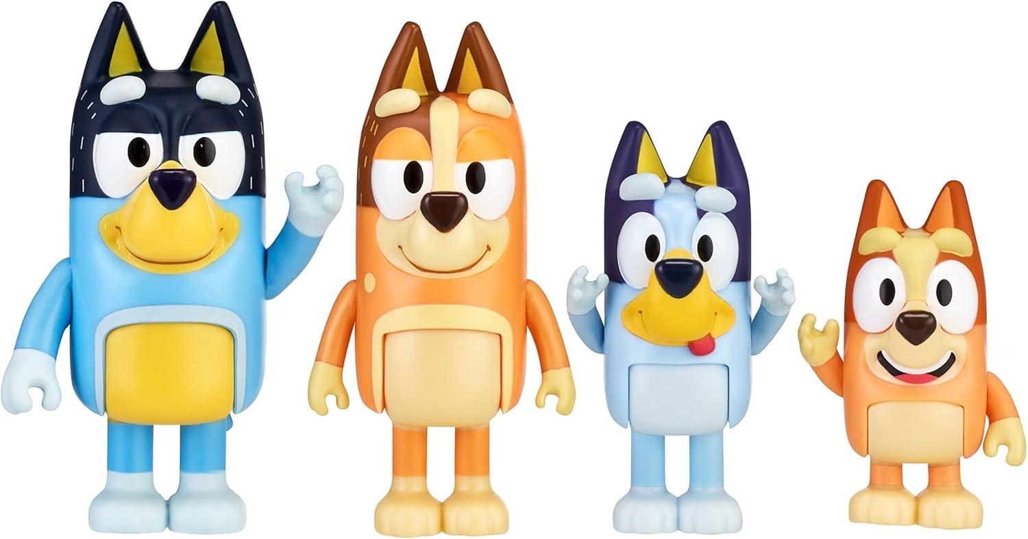 Bluey’s Silly Family Collection – Limited Edition Figure Set (4 Pack)