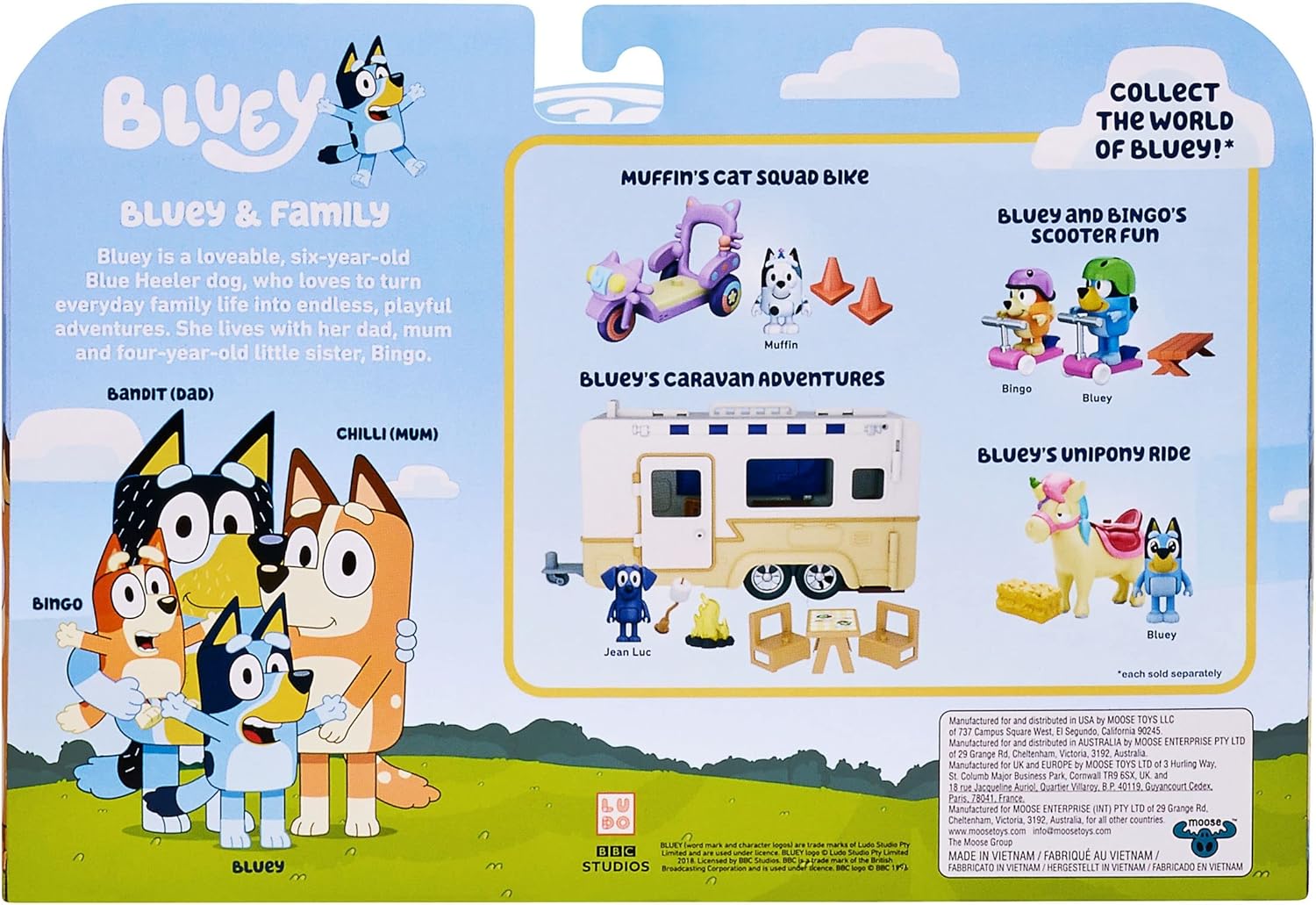 Bluey’s Silly Family Collection – Limited Edition Figure Set (4 Pack)