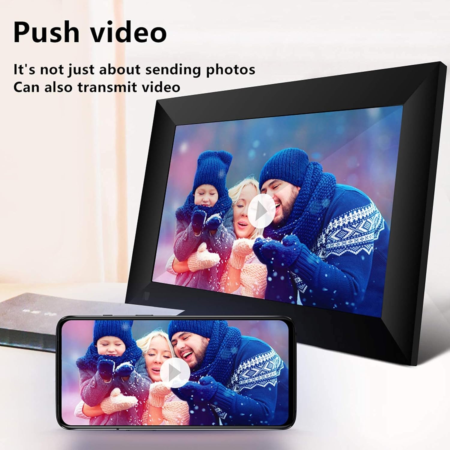 Douself P100 10.1” Wi-Fi Digital Photo Frame – 16GB Touchscreen with App Control & 1280x800 IPS Display