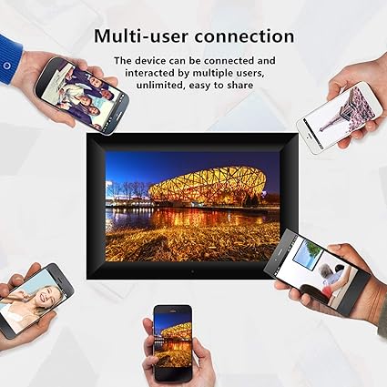Douself P100 10.1” Wi-Fi Digital Photo Frame – 16GB Touchscreen with App Control & 1280x800 IPS Display