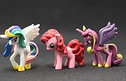 Colorful Pony Cake Toppers – My Little Pony Birthday Set (12 pcs)