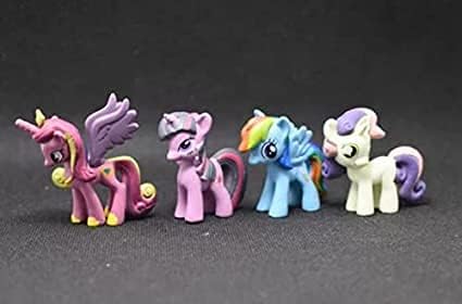Colorful Pony Cake Toppers – My Little Pony Birthday Set (12 pcs)