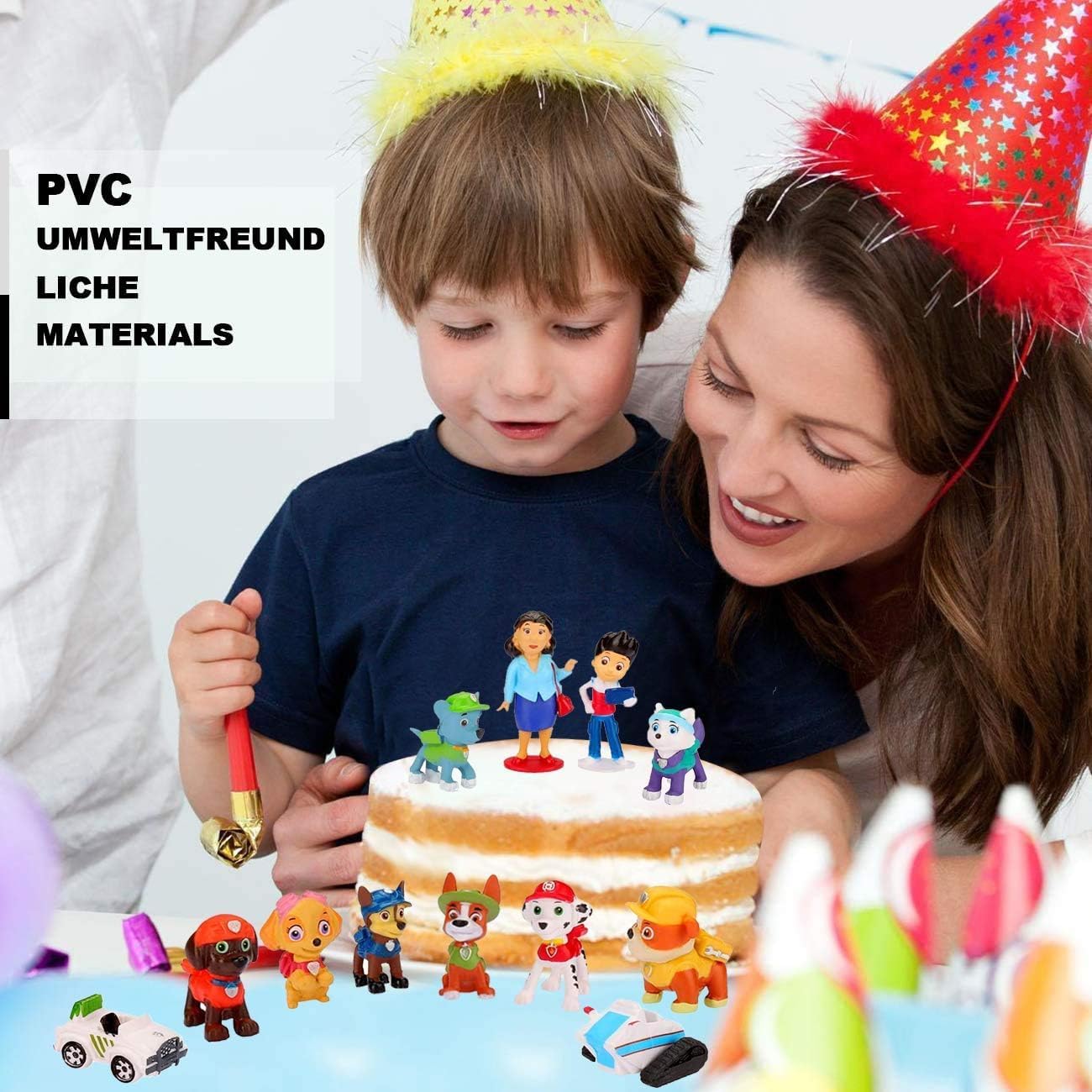 Paw Patrol Party Cake Topper Set – 12 Reusable PVC Figures
