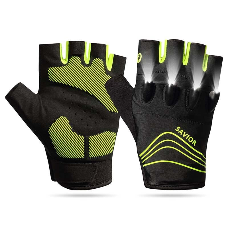 Rechargeable Mountain bike LED Flashlight Cycling Gloves