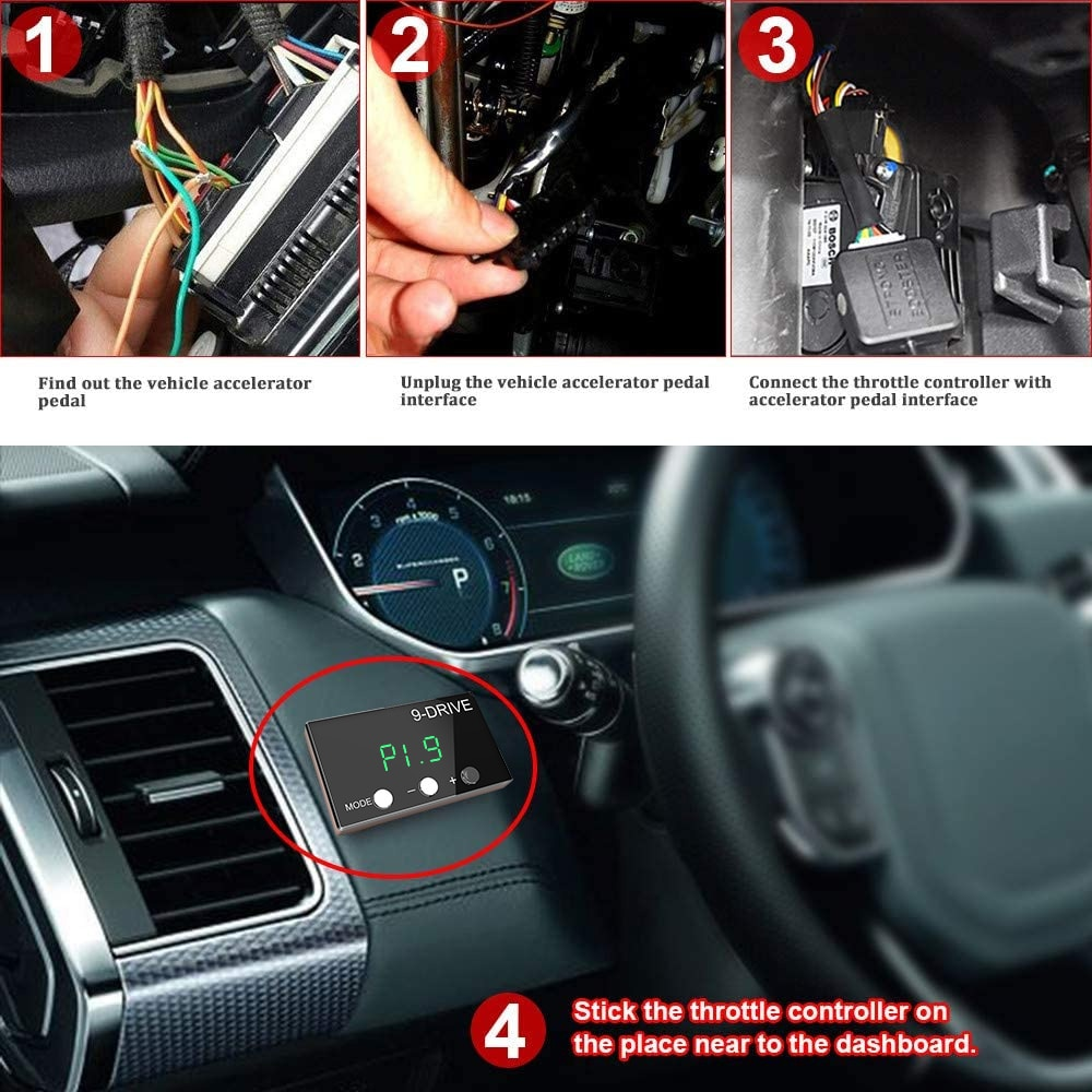 Car Throttle Response Controller Racing Accelerator Potent Booster Tuning Parts 9 Drive Kit