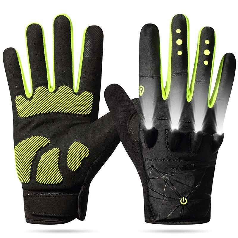 Rechargeable Mountain bike LED Flashlight Cycling Gloves