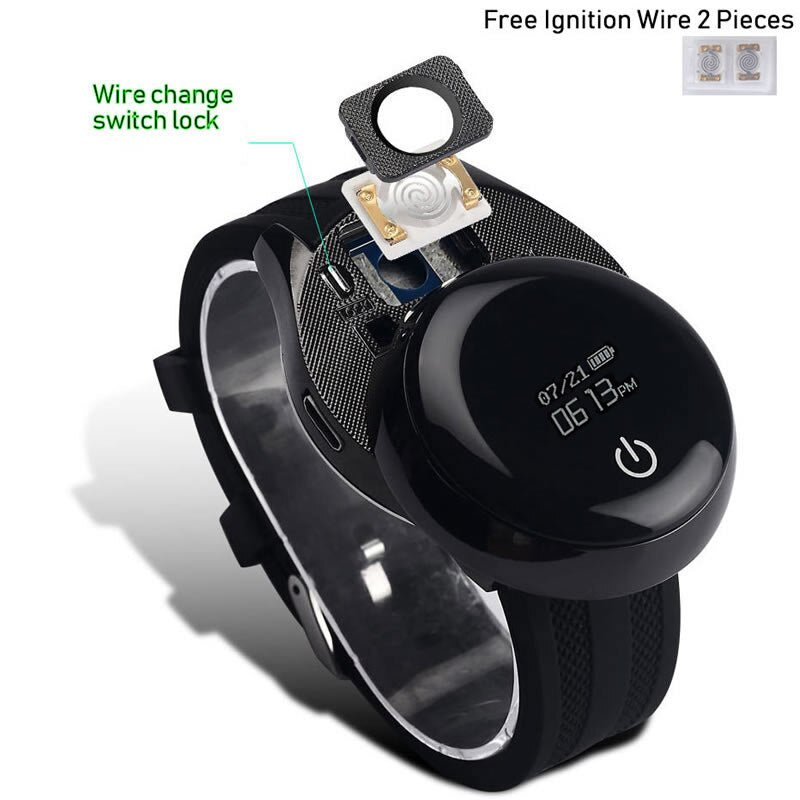Multi Function Smart Watch Wristband Rechargeable Cigarette Lighter