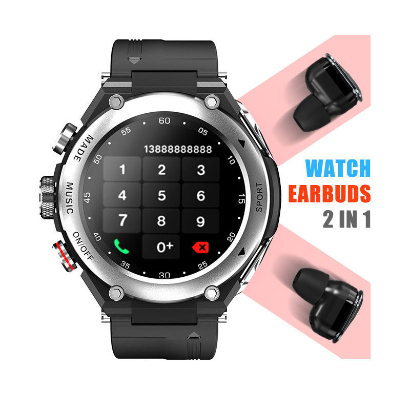Wireless Ear buds Smart Watch with GPS Tracking