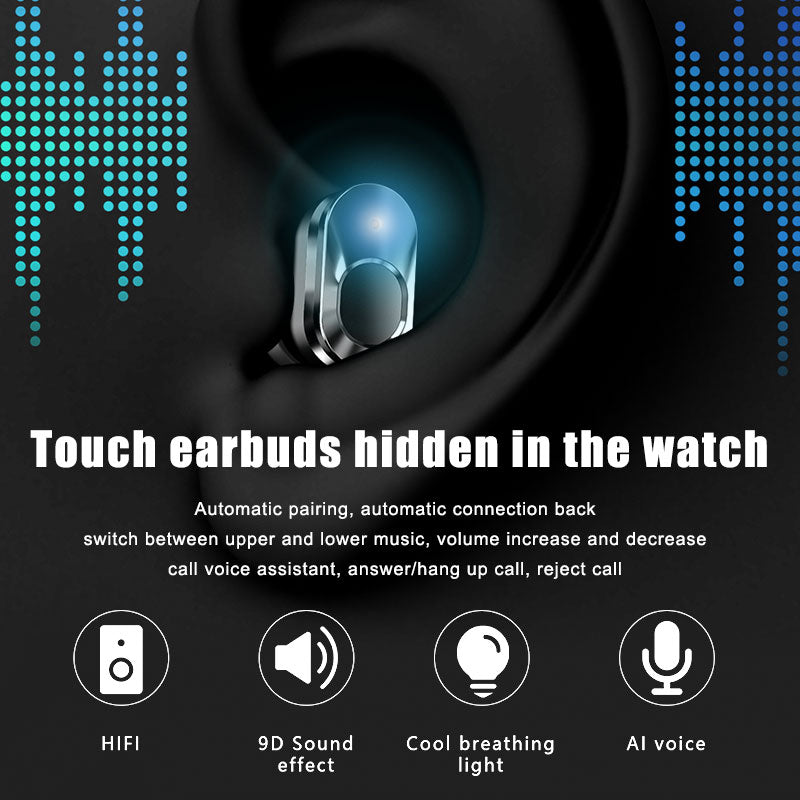 Wireless Ear buds Smart Watch with GPS Tracking