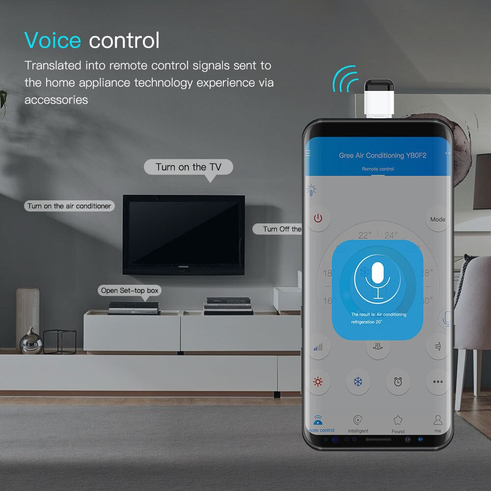 Micro USB type-C Interface Smart App Phone Wireless Infrared Appliances Adapter for TV BOX