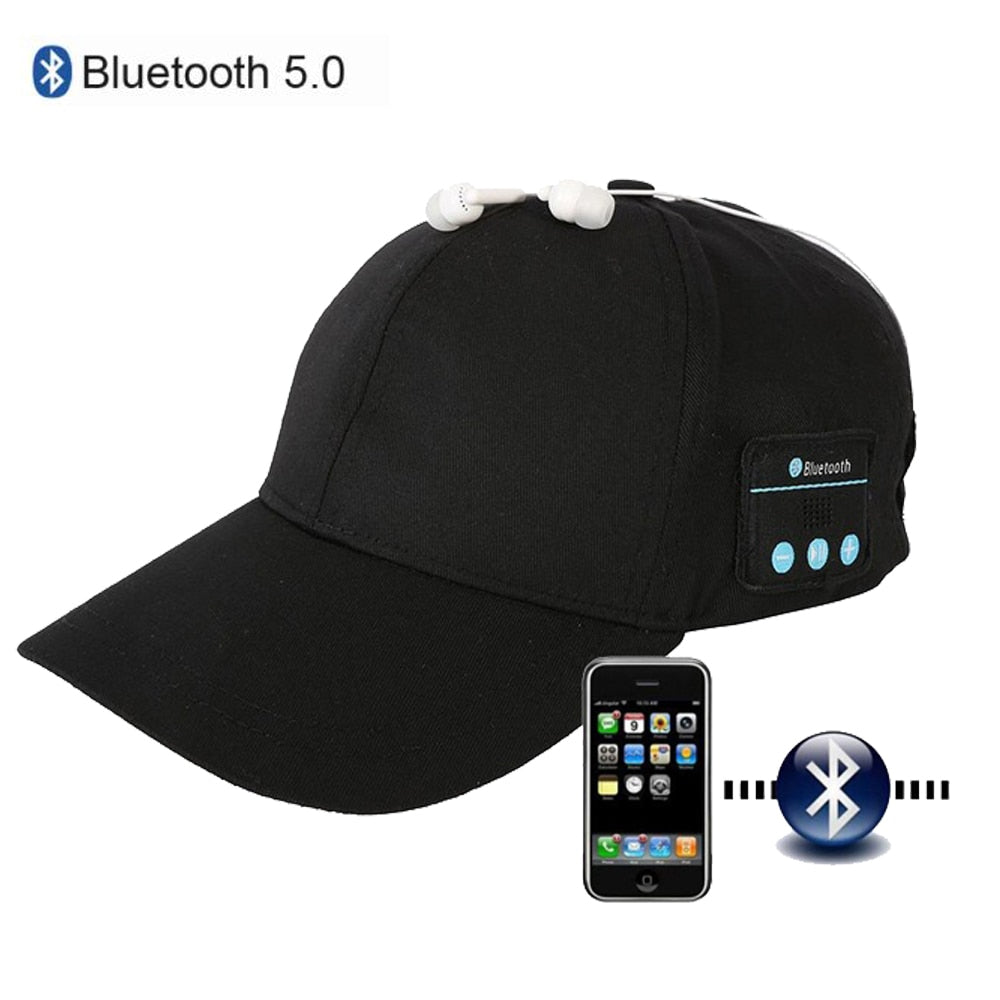 Bluetooth 5.0 Headphones Headset Baseball Cap