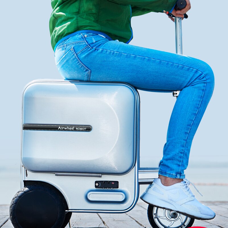 Electric Riding Trolley Travel Suitcase Luxurious Intelligent Carry on Robot Luggage