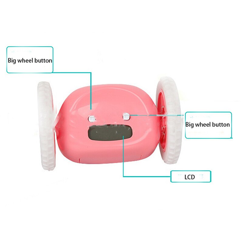 Wheels Alarm Clock with Backlit Extra Loud for Heavy Sleeper