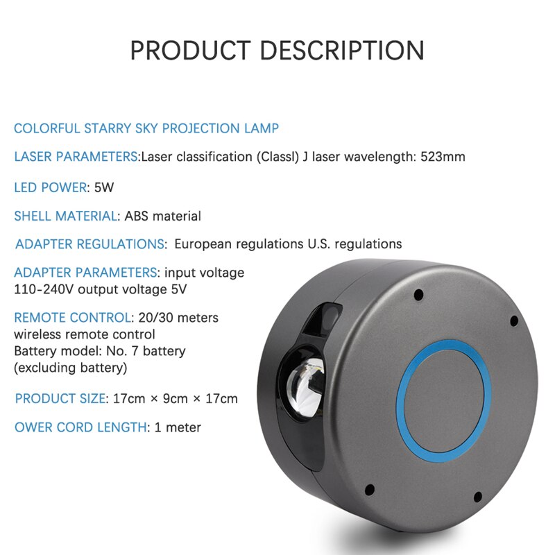 Laser Galaxy Starry Sky Projector