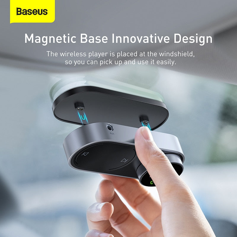 Baseus Wireless Solar Car FM Transmitter Modulator MP3 Player USB Car Charger