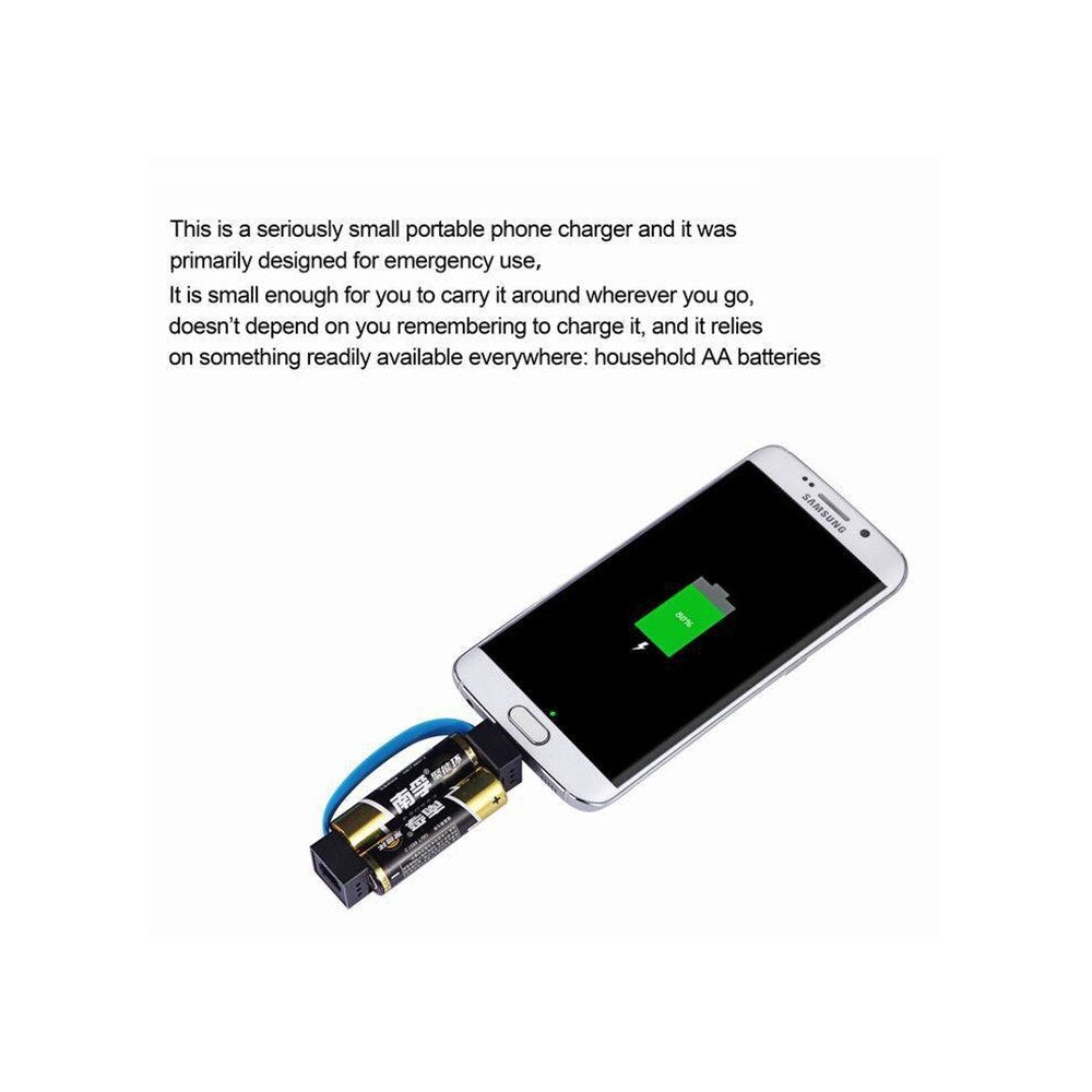 Portable emergency phone charger